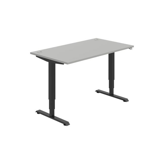 [ON213184] Schreibtisch RUN, ZO, 3S, 140x64,5-130,5x80 cm, grau/schwarz