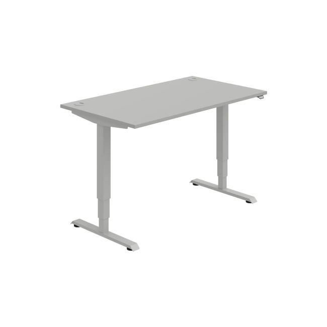 [ON213185] Schreibtisch RUN, ZO, 3S, 140x64,5-130,5x80 cm, grau/grau
