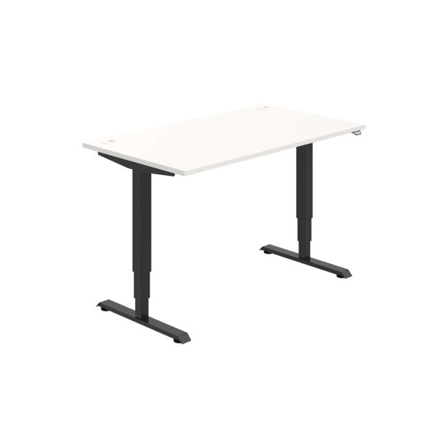 [ON213194] Schreibtisch RUN, ZO, 3S, 140x64,5-130,5x80 cm, weiß/schwarz