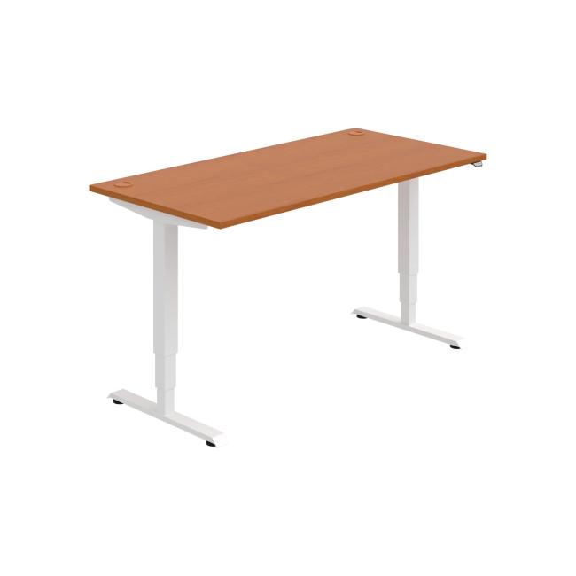[ON215156] Schreibtisch RUN, ZO, 3S, 160x64,5-130,5x80 cm, Kirsche/Weiß