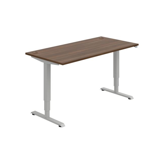 [ON215175] Schreibtisch RUN, ZO, 3S, 160x64,5-130,5x80 cm, Walnuss/Grau