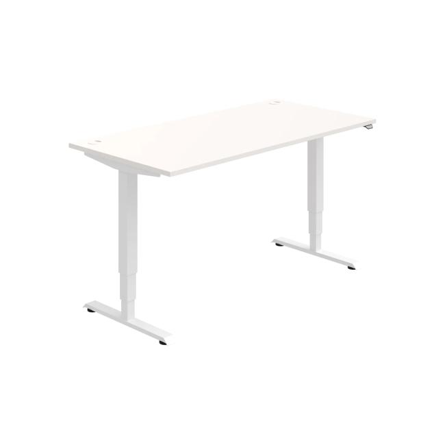 [ON215196] Schreibtisch RUN, ZO, 3S, 160x64,5-130,5x80 cm, weiß/weiß