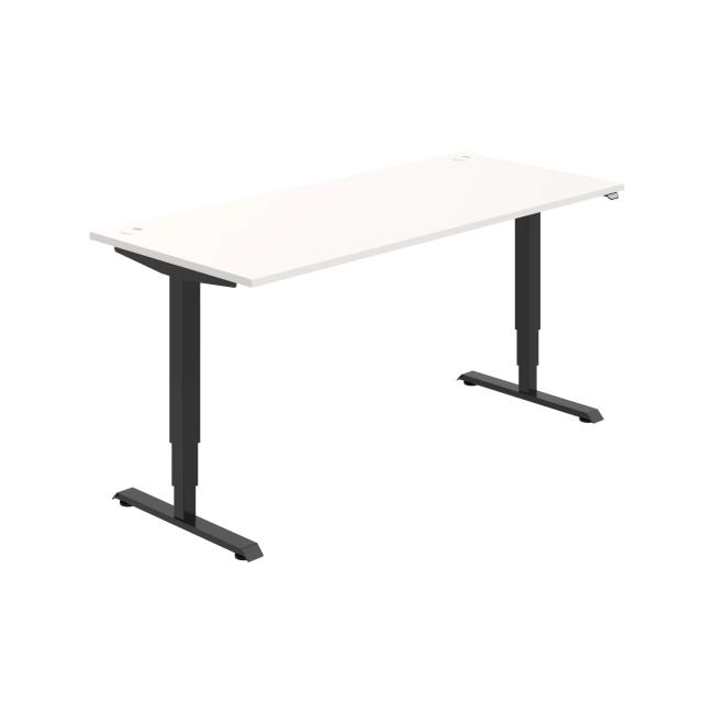 [ON217194] Schreibtisch RUN, ZO, 3S, 180x64,5-130,5x80 cm, weiß/schwarz