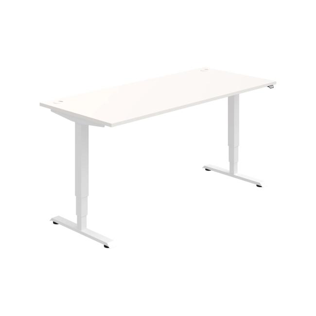 [ON217196] Schreibtisch RUN, ZO, 3S, 180x64,5-130,5x80 cm, weiß/weiß