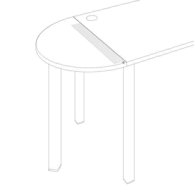 [ON220103] Uni-Verbindungswinkel für Tische 80 cm
