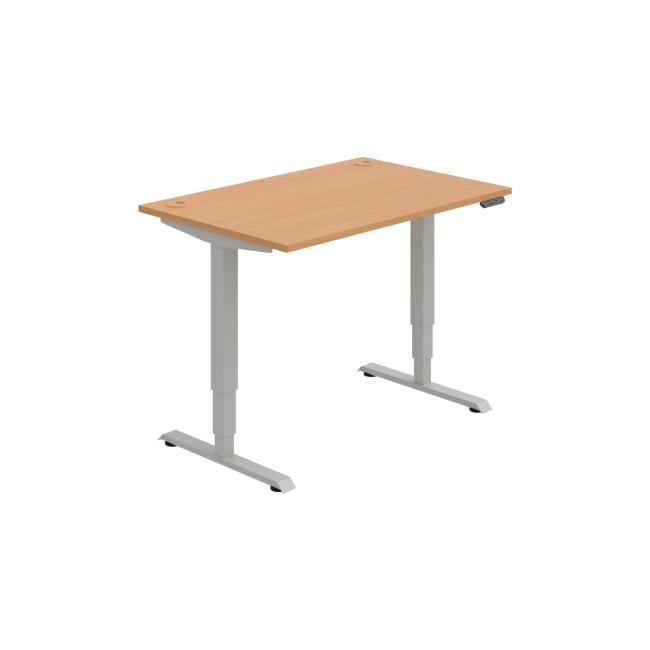 [ON221125] Schreibtisch RUN, PO, 3S, 120x64,5-130,5x80 cm, Buche/Grau
