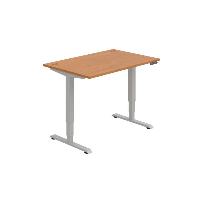 [ON221135] Schreibtisch RUN, PO, 3S, 120x64,5-130,5x80 cm, Erle/Grau