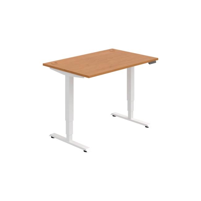[ON221136] Schreibtisch RUN, PO, 3S, 120x64,5-130,5x80 cm, Erle/Weiß