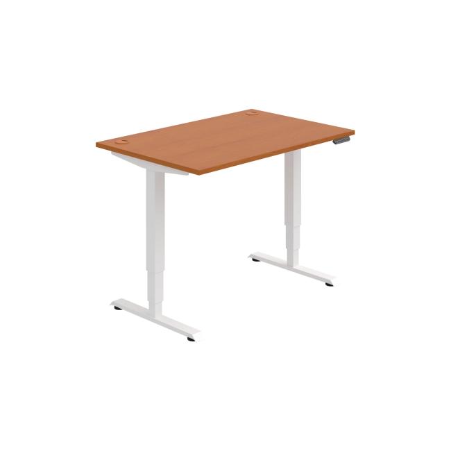 [ON221156] Schreibtisch RUN, PO, 3S, 120x64,5-130,5x80 cm, Kirsche/Weiß