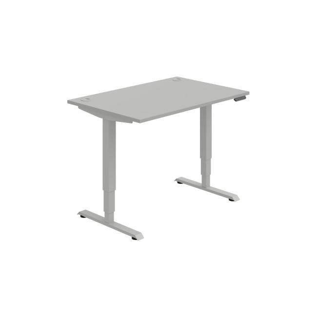 [ON221185] Schreibtisch RUN, PO, 3S, 120x64,5-130,5x80 cm, grau/grau