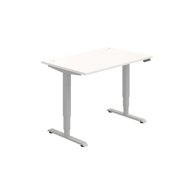 [ON221195] Schreibtisch RUN, PO, 3S, 120x64,5-130,5x80 cm, weiß/grau