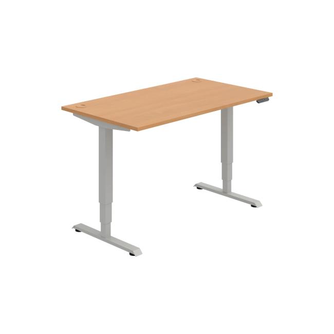 [ON223125] Schreibtisch RUN, PO, 3S, 140x64,5-130,5x80 cm, Buche/Grau