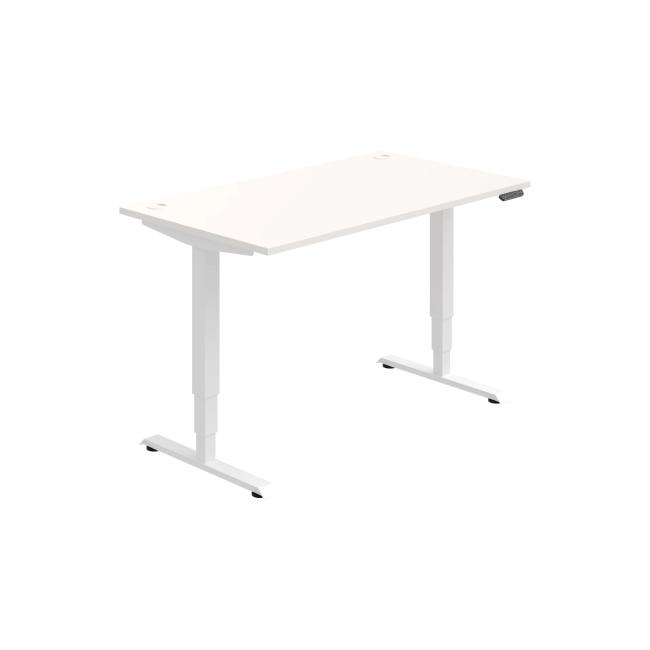 [ON223196] Schreibtisch RUN, PO, 3S, 140x64,5-130,5x80 cm, weiß/weiß