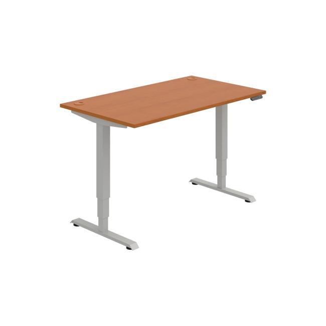 [ON224155] Schreibtisch RUN, PO, 3S, 140x64,5-130,5x80 cm, Kirsche/Grau