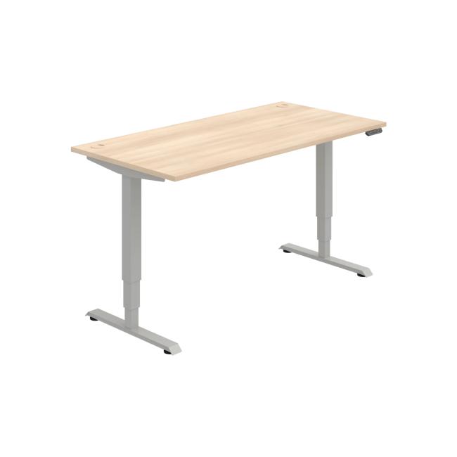 [ON225115] Schreibtisch RUN, PO, 3S, 160x64,5-130,5x80 cm, Akazie/Grau