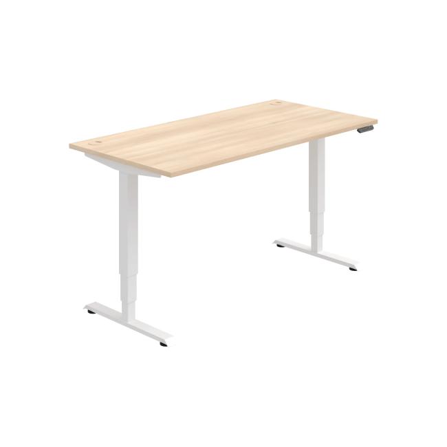 [ON225116] Schreibtisch RUN, PO, 3S, 160x64,5-130,5x80 cm, Akazie/Weiß