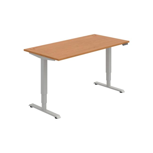 [ON225135] Schreibtisch RUN, PO, 3S, 160x64,5-130,5x80 cm, Erle/Grau