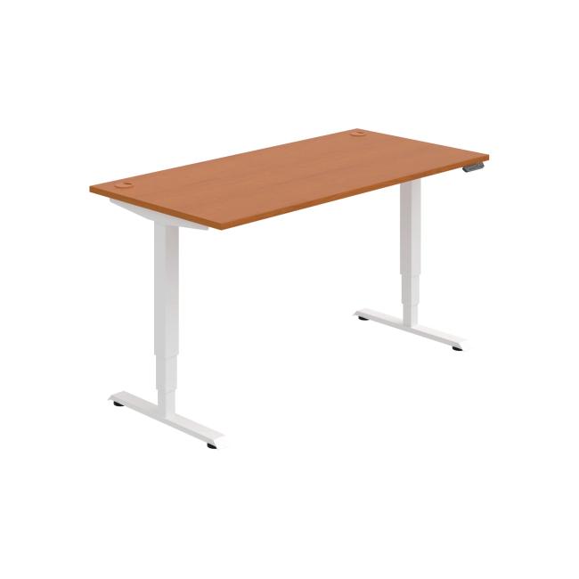 [ON225156] Schreibtisch RUN, PO, 3S, 160x64,5-130,5x80 cm, Kirsche/Weiß