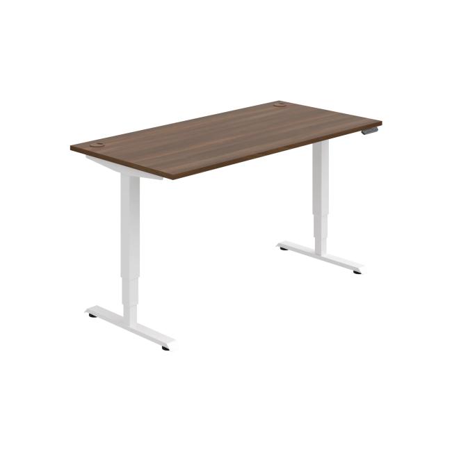 [ON225176] Schreibtisch RUN, PO, 3S, 160x64,5-130,5x80 cm, Walnuss/Weiß