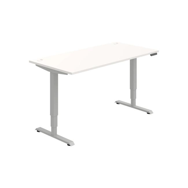 [ON225195] Schreibtisch RUN, PO, 3S, 160x64,5-130,5x80 cm, weiß/grau