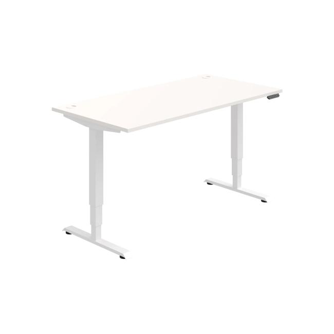 [ON225196] Schreibtisch RUN, PO, 3S, 160x64,5-130,5x80 cm, weiß/weiß