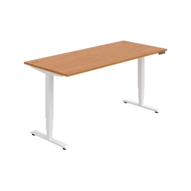 [ON227136] Schreibtisch RUN, PO, 3S, 180x64,5-130,5x80 cm, Erle/Weiß