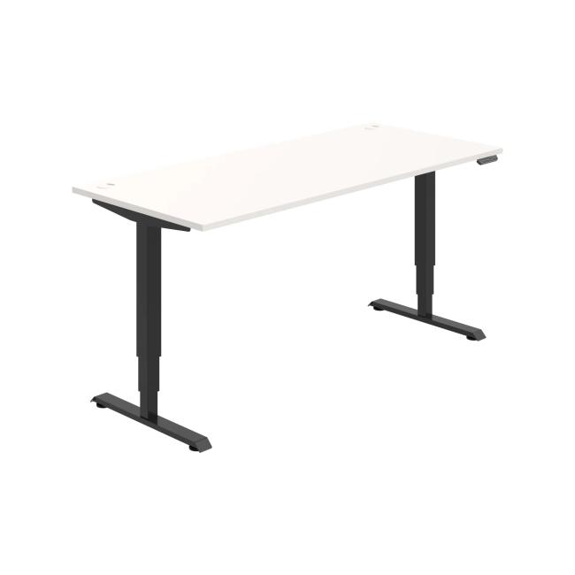 [ON227194] Schreibtisch RUN, PO, 3S, 180x64,5-130,5x80 cm, weiß/schwarz