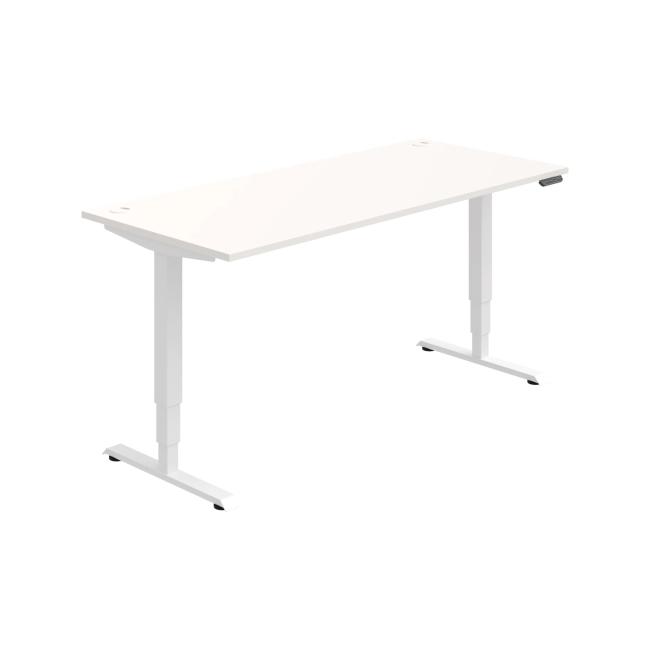 [ON227196] Schreibtisch RUN, PO, 3S, 180x64,5-130,5x80 cm, weiß/weiß