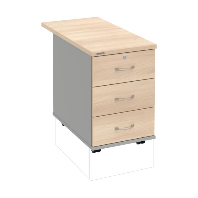 Hobis-Container, 40x60x80 cm, Akazie/Grau