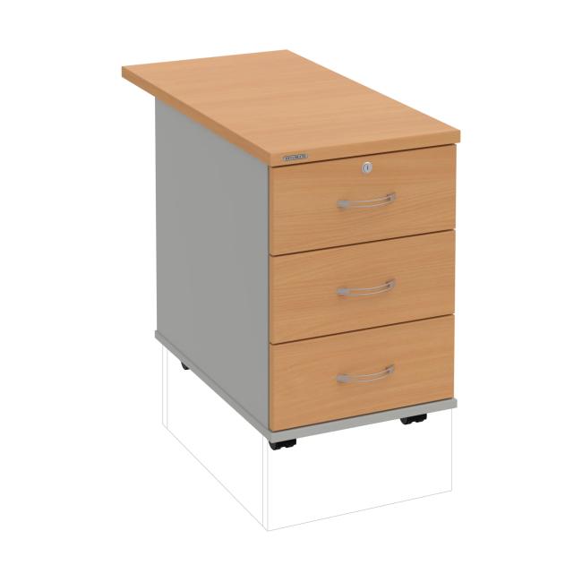 Hobis Container, 40x60x80 cm, Buche/Grau