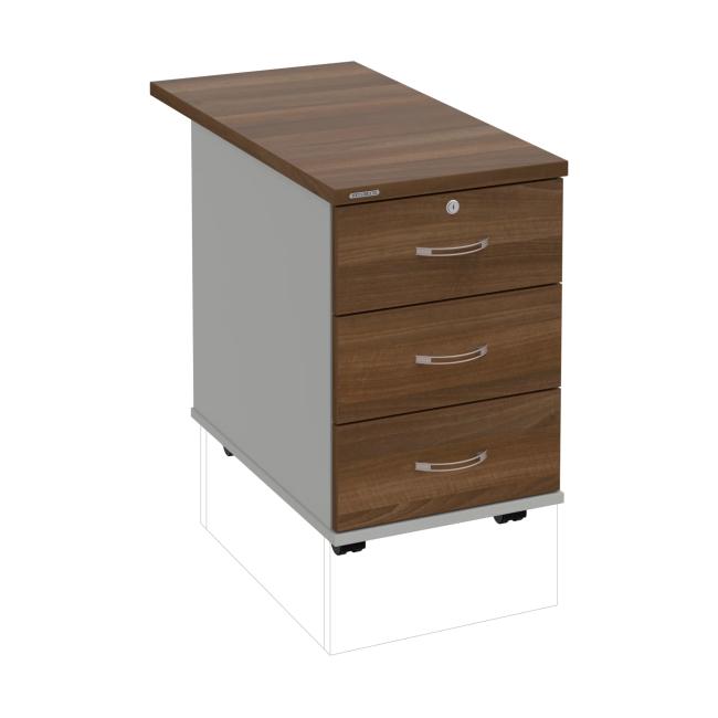 [ON238078] Hobis-Behälter, 40x60x80 cm, Walnuss/Grau