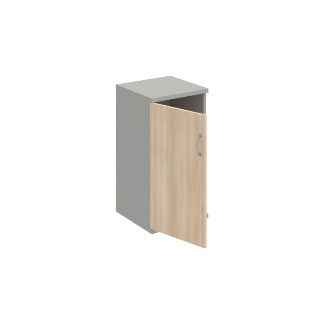 Stabiles L-förmiges Regal, 40 x 76,8 x 40 cm, Akazie/Grau