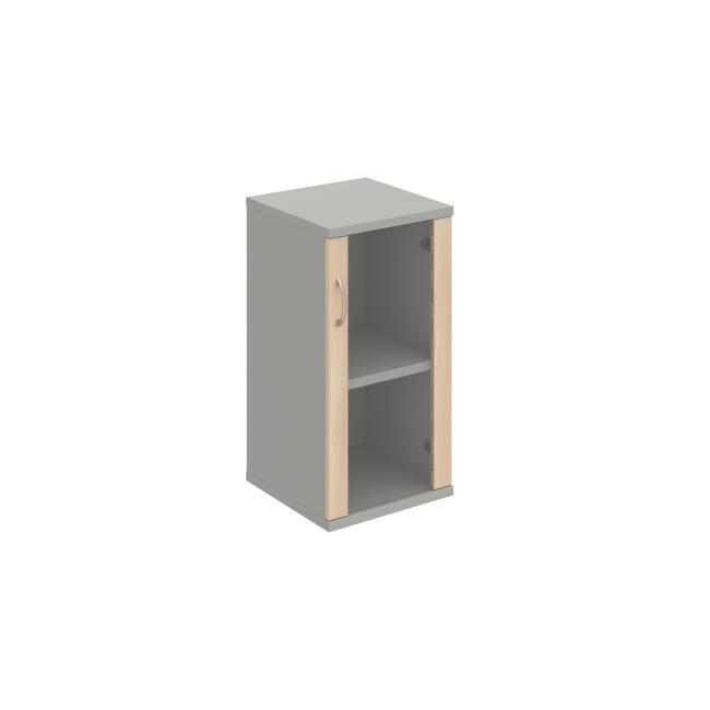Stabiles P-Regalsystem, 40 x 76,8 x 40 cm, Akazie/Grau