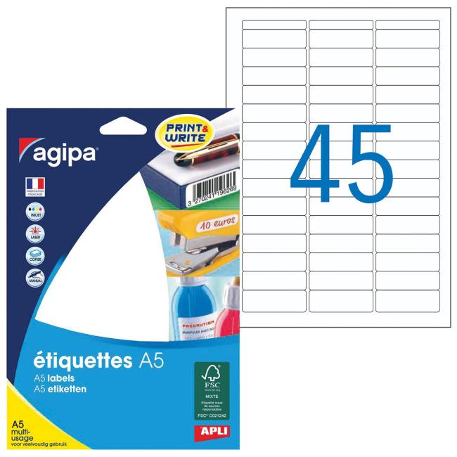 Etiketten A5 12,8x38