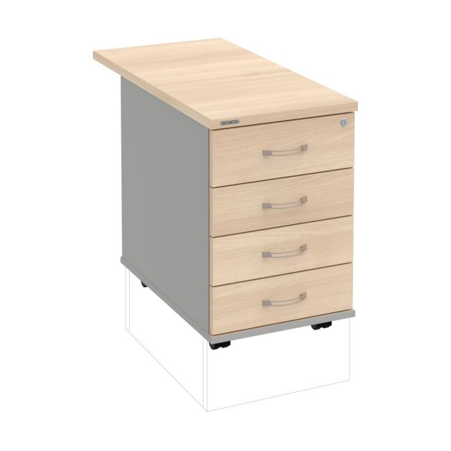 [ON248118] Hobis-Container, 40x60x80 cm, Akazie/Grau