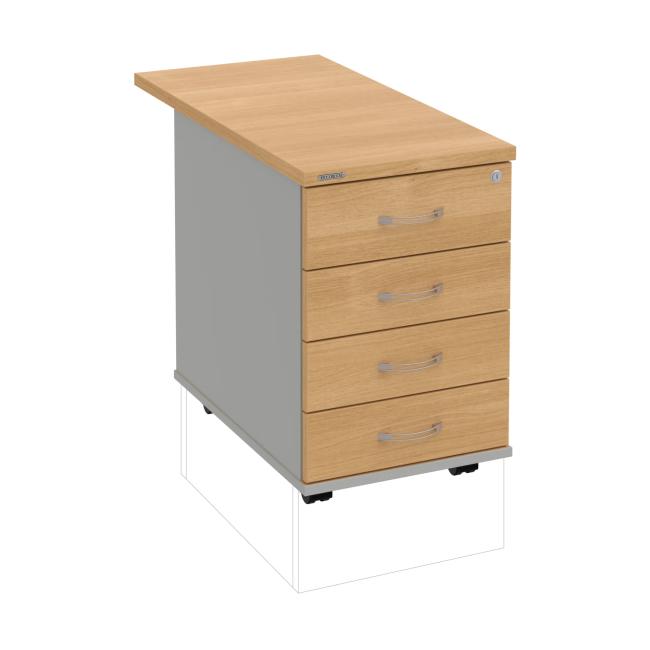 Hobis-Behälter, 40x60x80 cm, Eiche/Grau