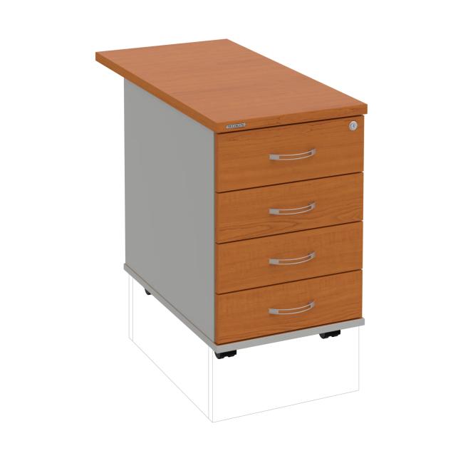 Hobis-Behälter, 40x60x80 cm, Kirsche/Grau