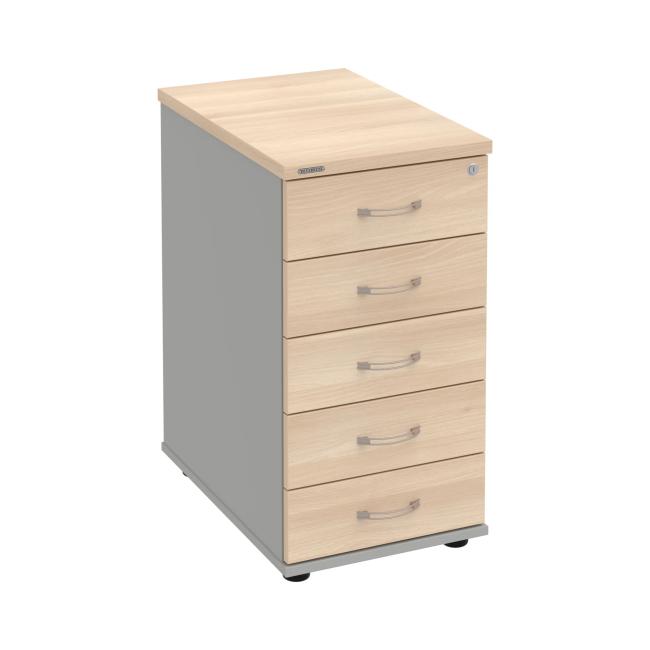 Hobis-Container, 40 x 75,5 x 60 cm, Akazie/Grau