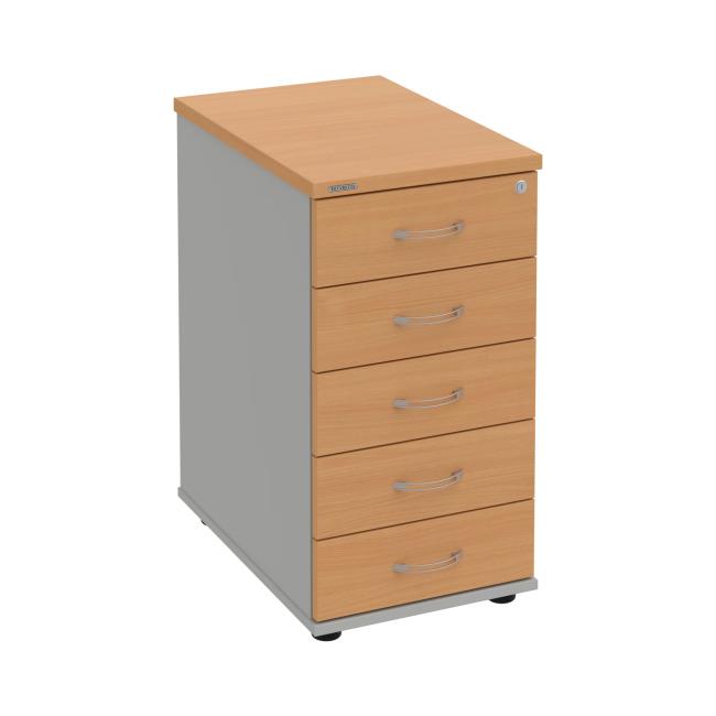 Hobis-Container, 40x75,5x60 cm, Buche/Grau