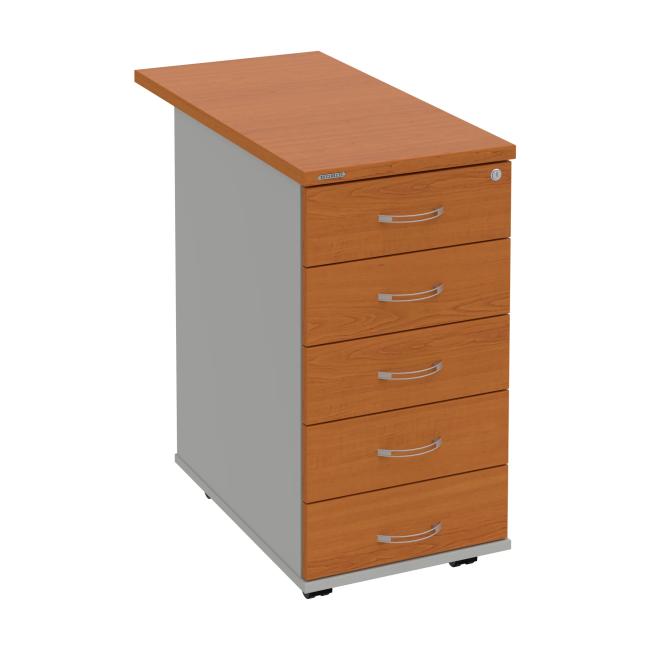 Hobis-Behälter, 40 x 75,5 x 80 cm, Kirsche/Grau