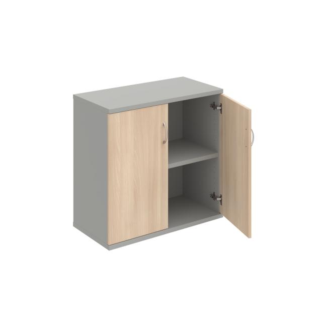 Stabiles Regal, 80 x 76,8 x 40 cm, Akazie/Grau
