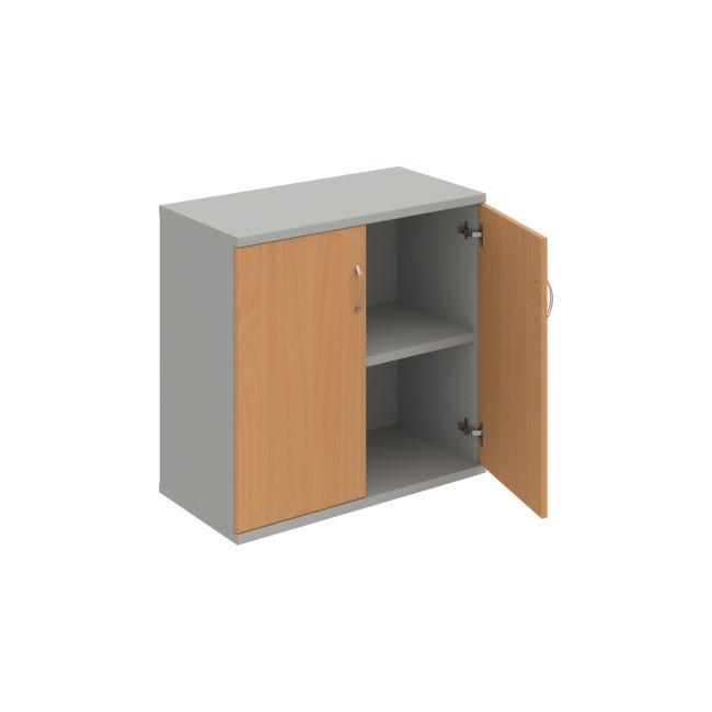 Stabiles Regal, 80 x 76,8 x 40 cm, Buche/Grau