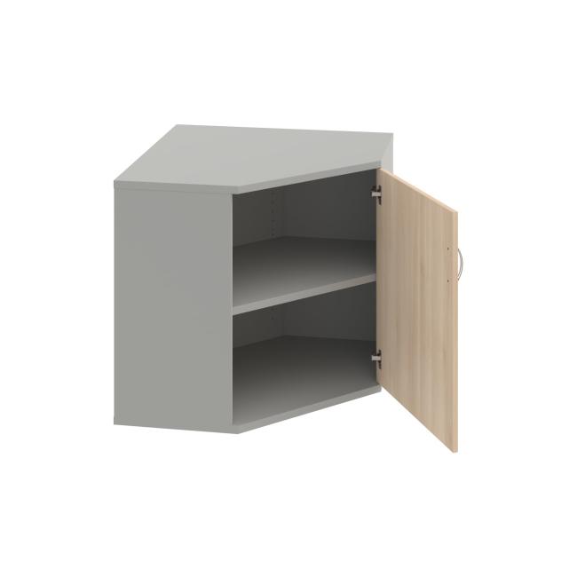 Stabiles P-Regalsystem, 80 x 76,8 x 40 cm, Akazie/Grau