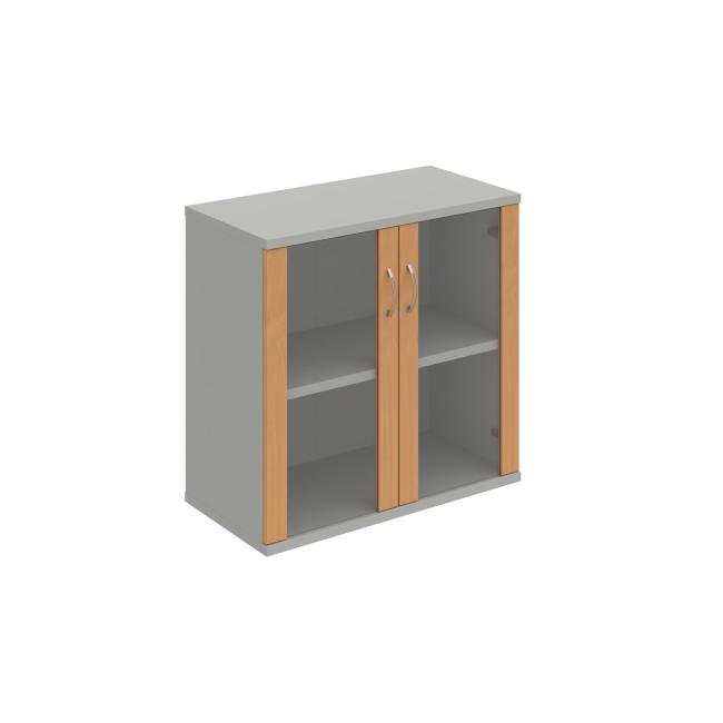 Stabiles Regal, 80 x 76,8 x 40 cm, Buche/Grau