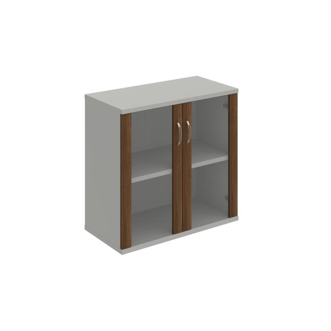 Stabiles Regal, 80 x 76,8 x 40 cm, Walnuss/Grau