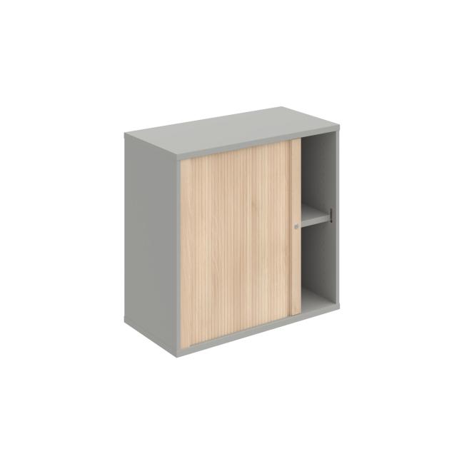 Stabiles Regal, 80 x 76,8 x 40 cm, Akazie/Grau