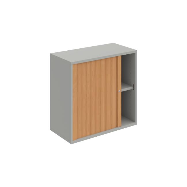 Stabiles Regal, 80 x 76,8 x 40 cm, Buche/Grau