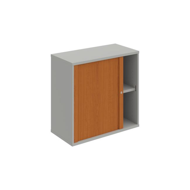 Stabiles Regal, 80 x 76,8 x 40 cm, Kirsche/Grau
