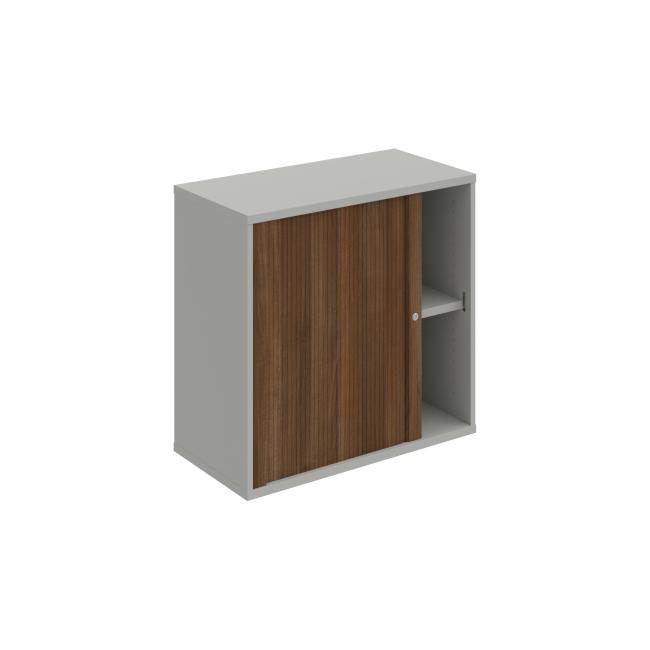 Stabiles Regal, 80 x 76,8 x 40 cm, Walnuss/Grau