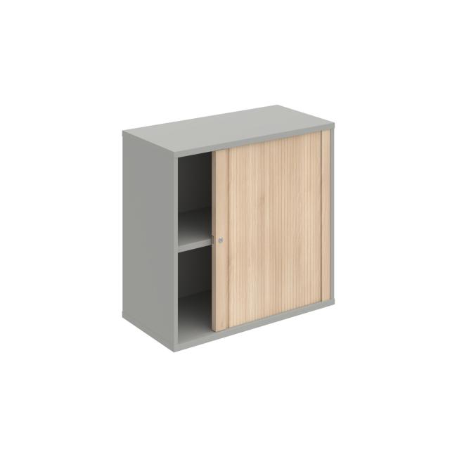Stabiles Regal, 80 x 76,8 x 40 cm, Akazie/Grau